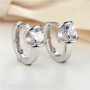 Elegant Silver Crystal Earrings